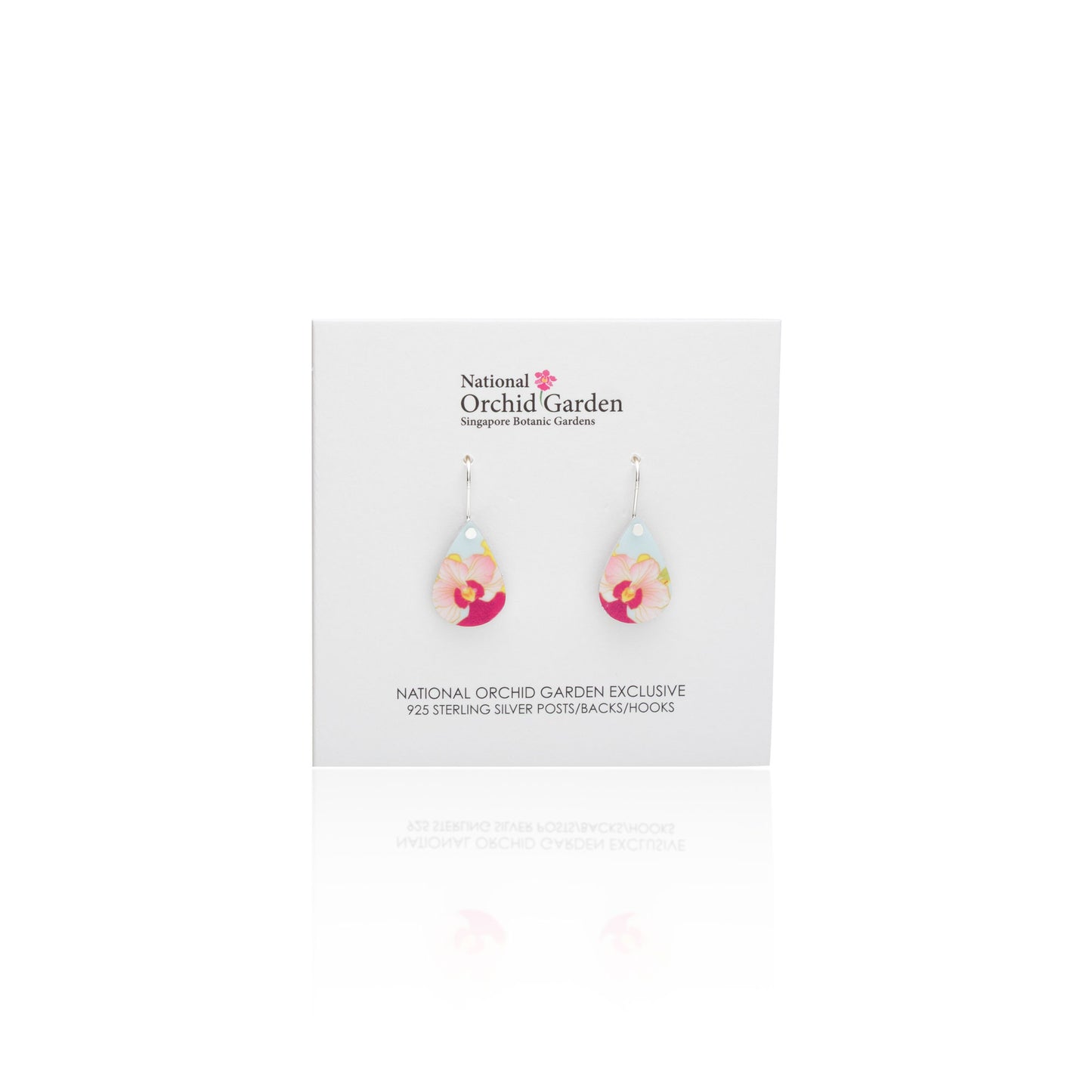 National Orchid Garden Tear Earrings (Powder Blue)