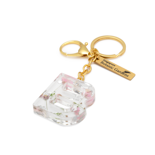 Pressed Blooms Alphabet Keychain (B)
