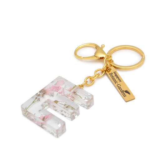 Pressed Blooms Alphabet Keychain (E)