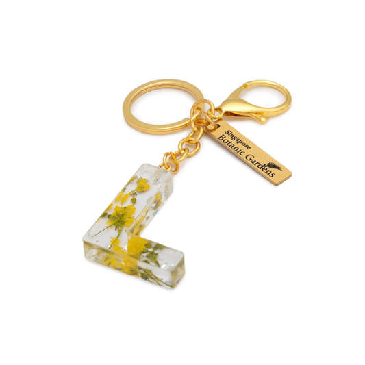 Pressed Blooms Alphabet Keychain (L)