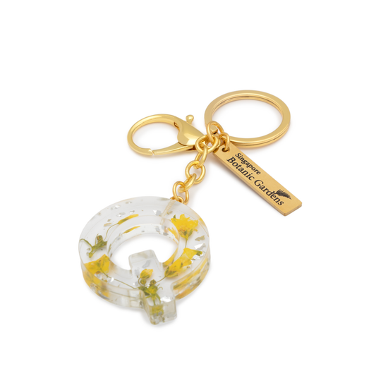 Pressed Blooms Alphabet Keychain (Q)
