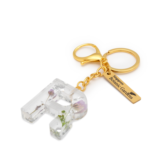 Pressed Blooms Alphabet Keychain (R)