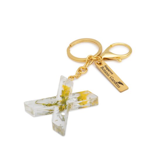 Pressed Blooms Alphabet Keychain (X)