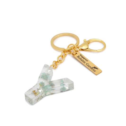 Pressed Blooms Alphabet Keychain (Y)