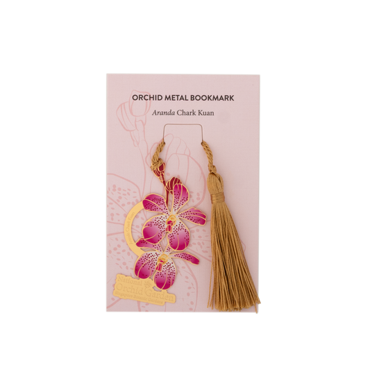 Aranda Chark Kuan Orchid Metal Bookmark with Tassel