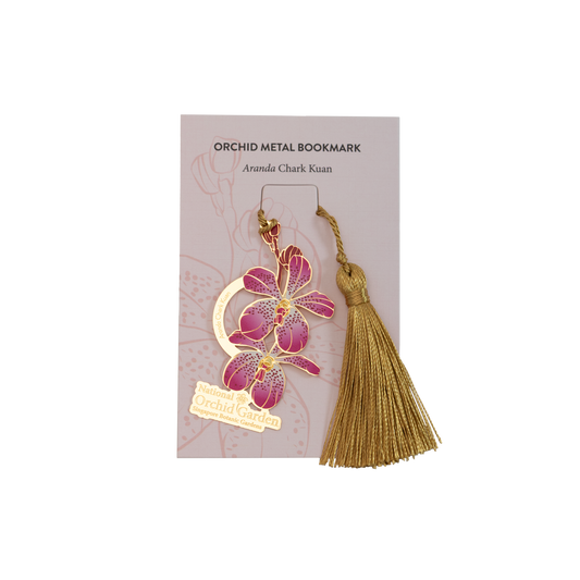 Aranda Chark Kuan Orchid Metal Bookmark with Tassel