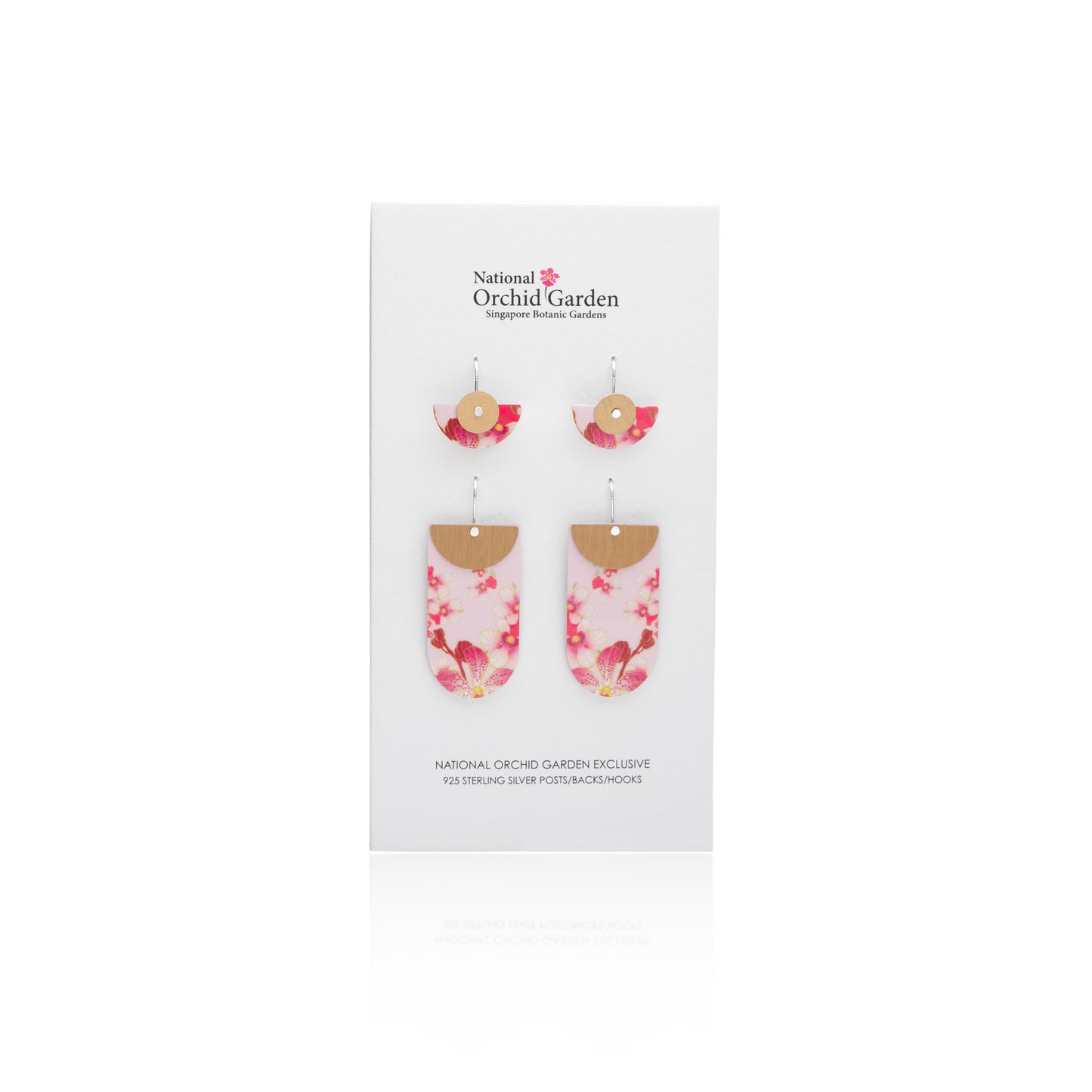National Orchid Garden Duo Pack Earrings (Pink)