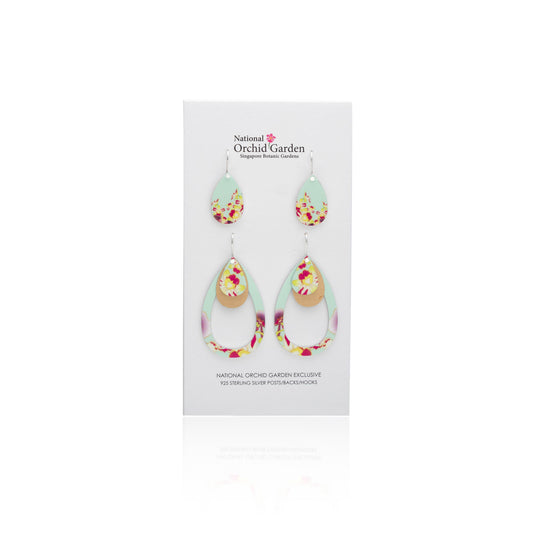 National Orchid Garden Duo Pack Earrings (Mint)