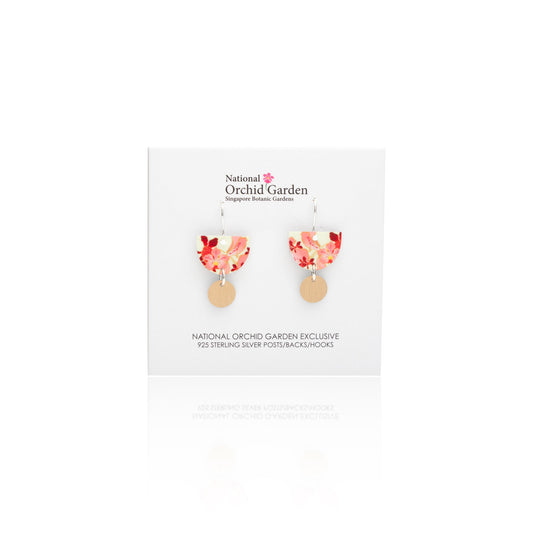 National Orchid Garden Bell Earrings (Butter Yellow)