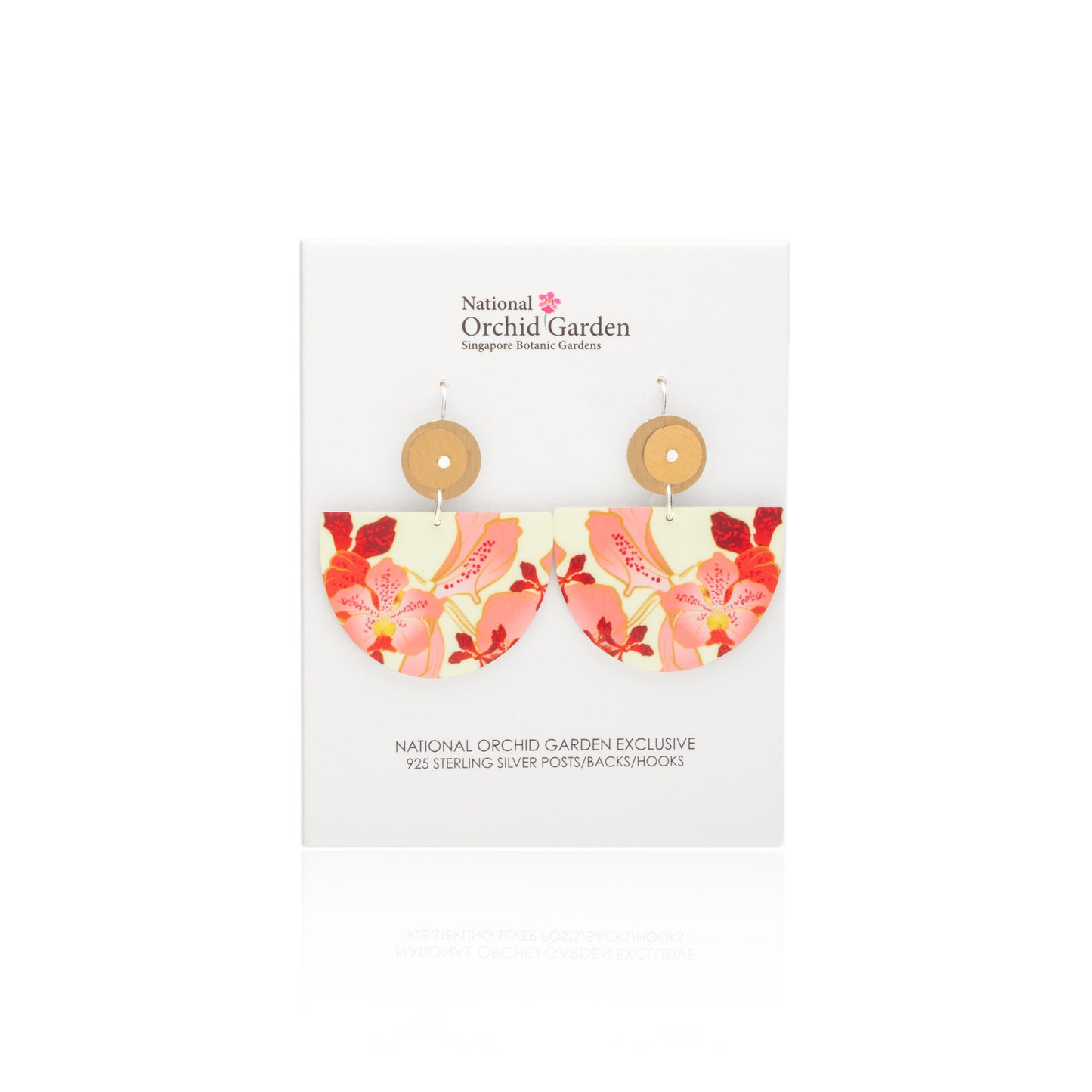 National Orchid Garden Bell Circle Earrings (Butter Yellow)