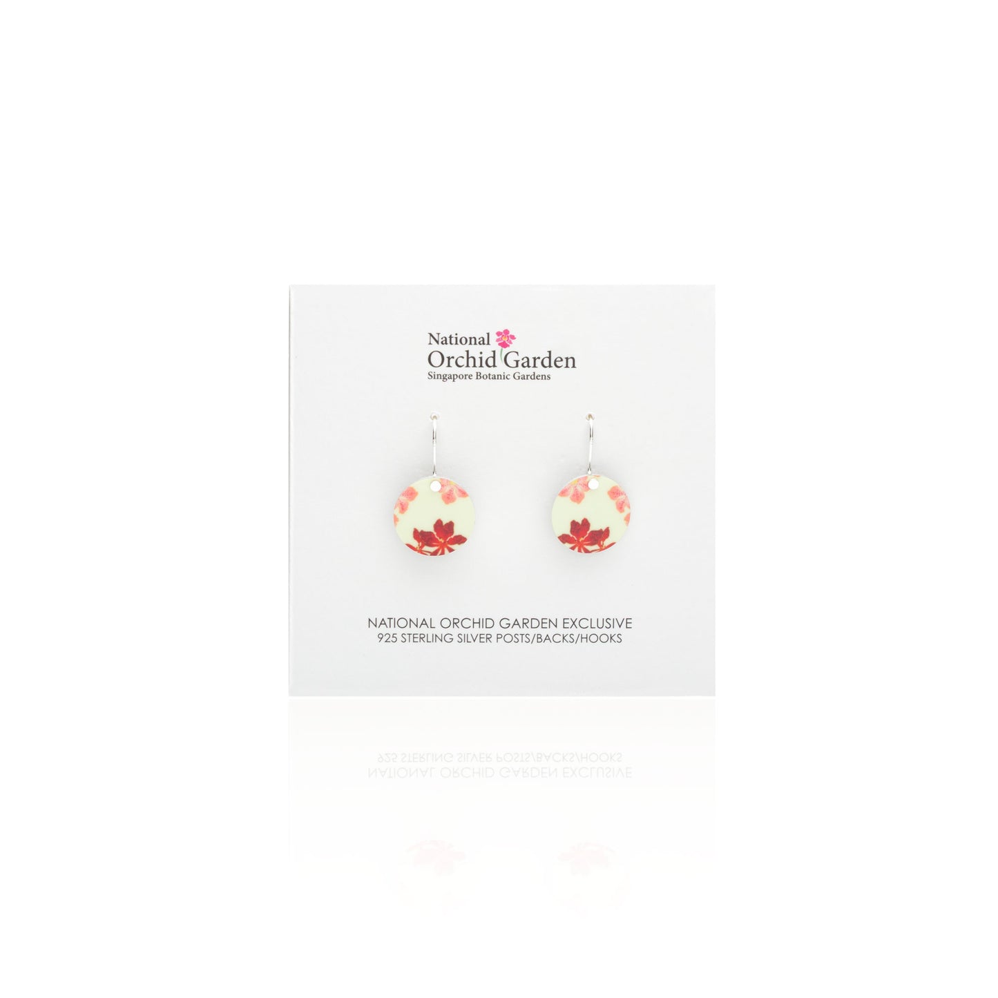National Orchid Garden Circle Earrings (Butter Yellow)