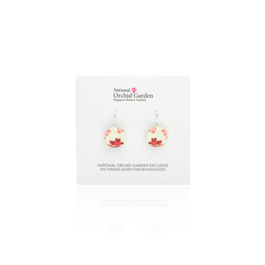 National Orchid Garden Circle Earrings (Butter Yellow)