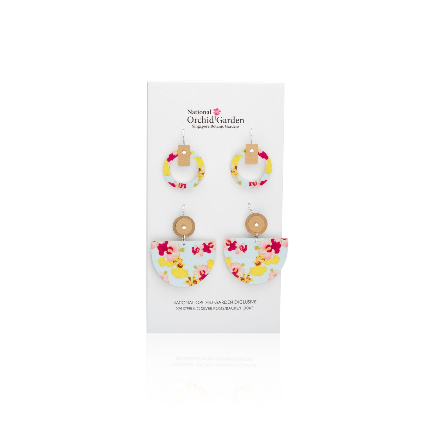 National Orchid Garden Duo Pack Earrings (Powder Blue)