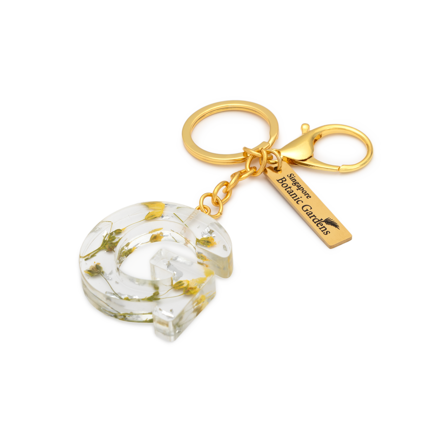 Pressed Blooms Alphabet Keychain (G)