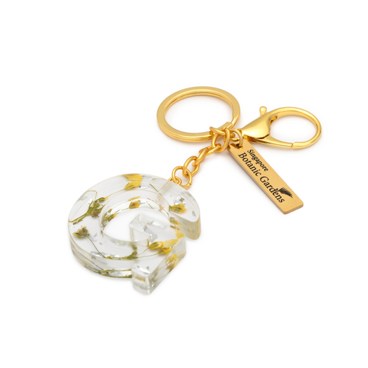 Pressed Blooms Alphabet Keychain (G)
