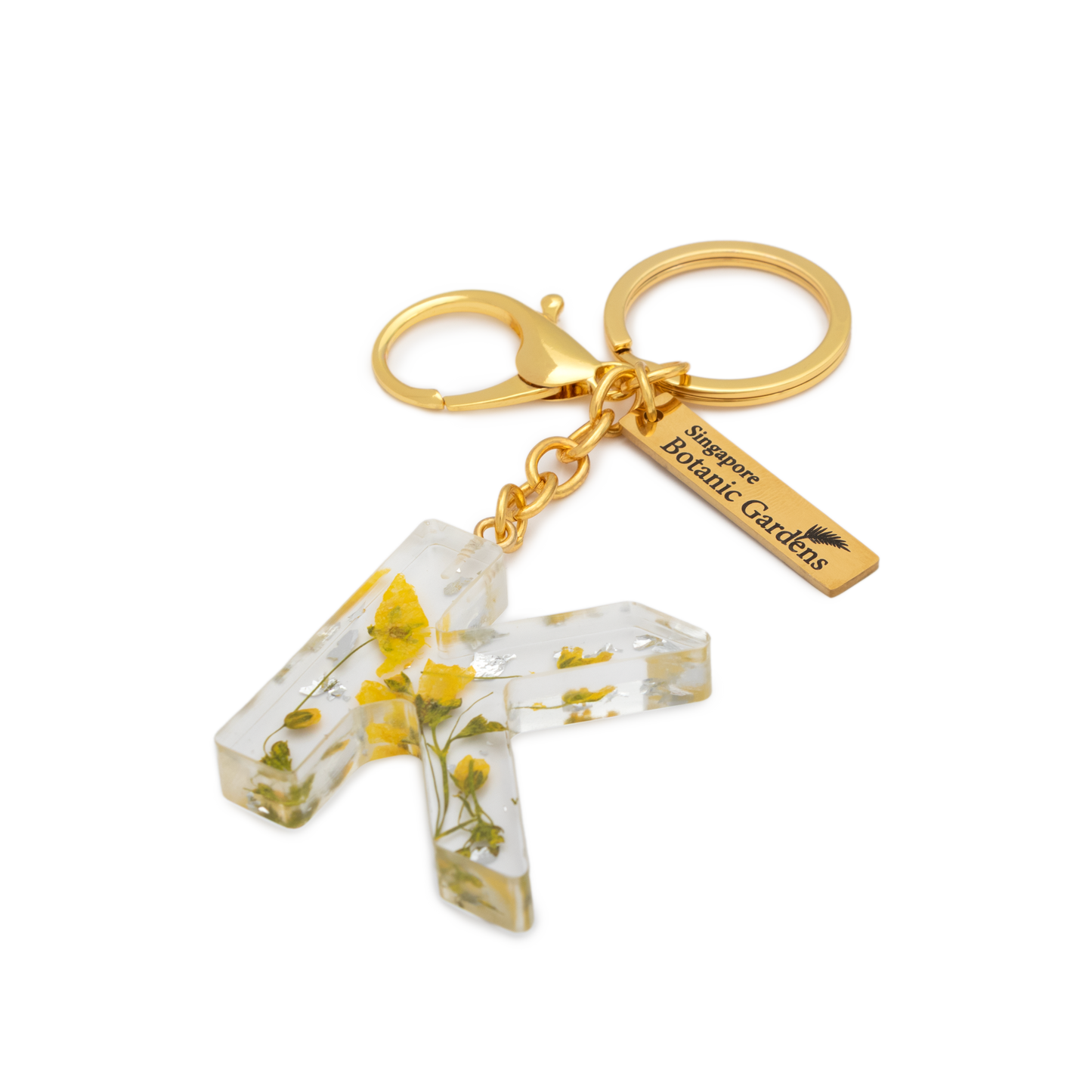 Pressed Blooms Alphabet Keychain (K)
