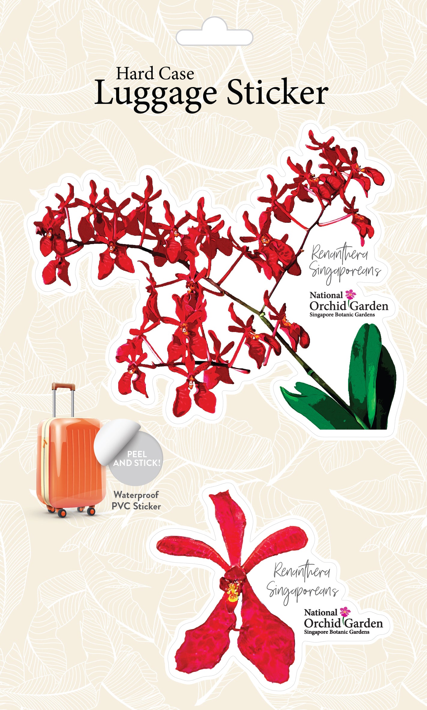Botanic Luggage Sticker – Renanthera Singaporeans