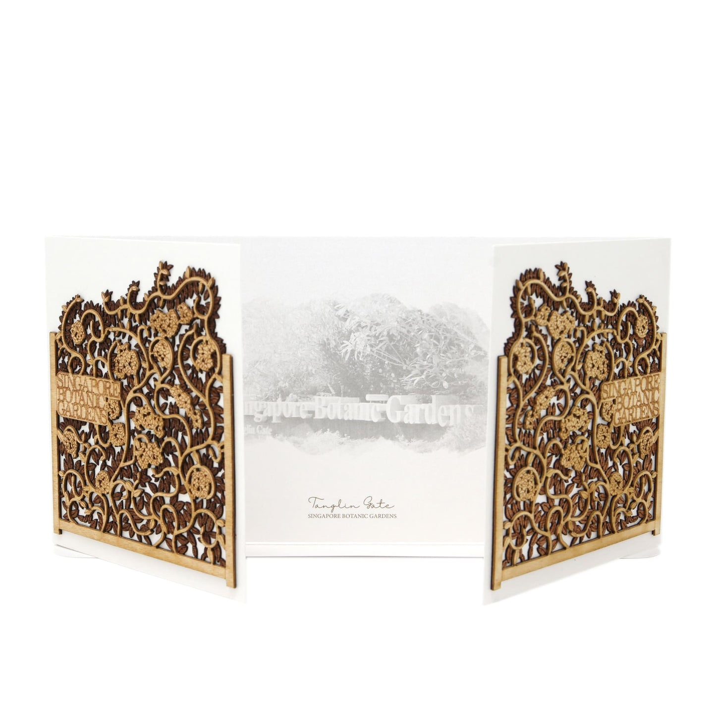 Wood-cut Tanglin Gate Card