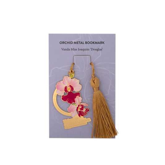 Vanda Miss Joaquim ‘Douglas’ Orchid Metal Bookmark with Tassel