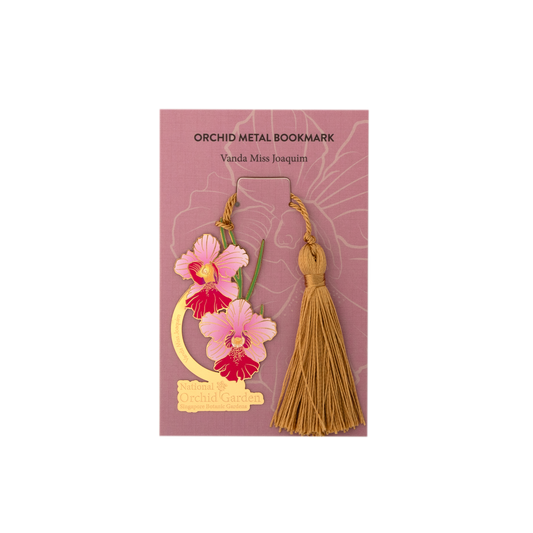 Vanda Miss Joaquim Orchid Metal Bookmark with Tassel