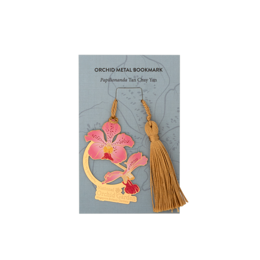 Papilionanda Tan Chay Yan Orchid Metal Bookmark with Tassel
