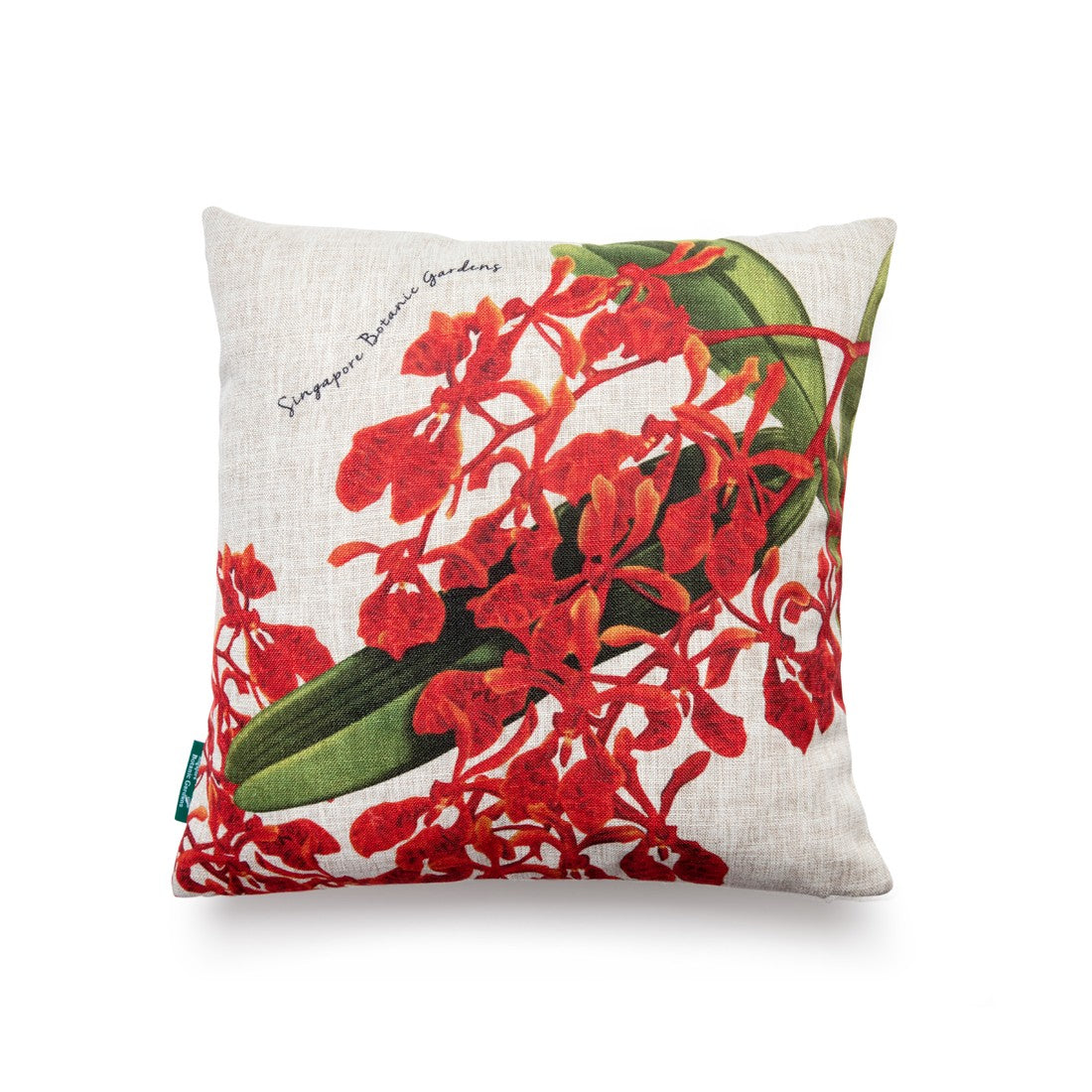 Renanthera Orchid White Cushion Cover
